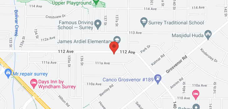 map of 13732 112 AVENUE